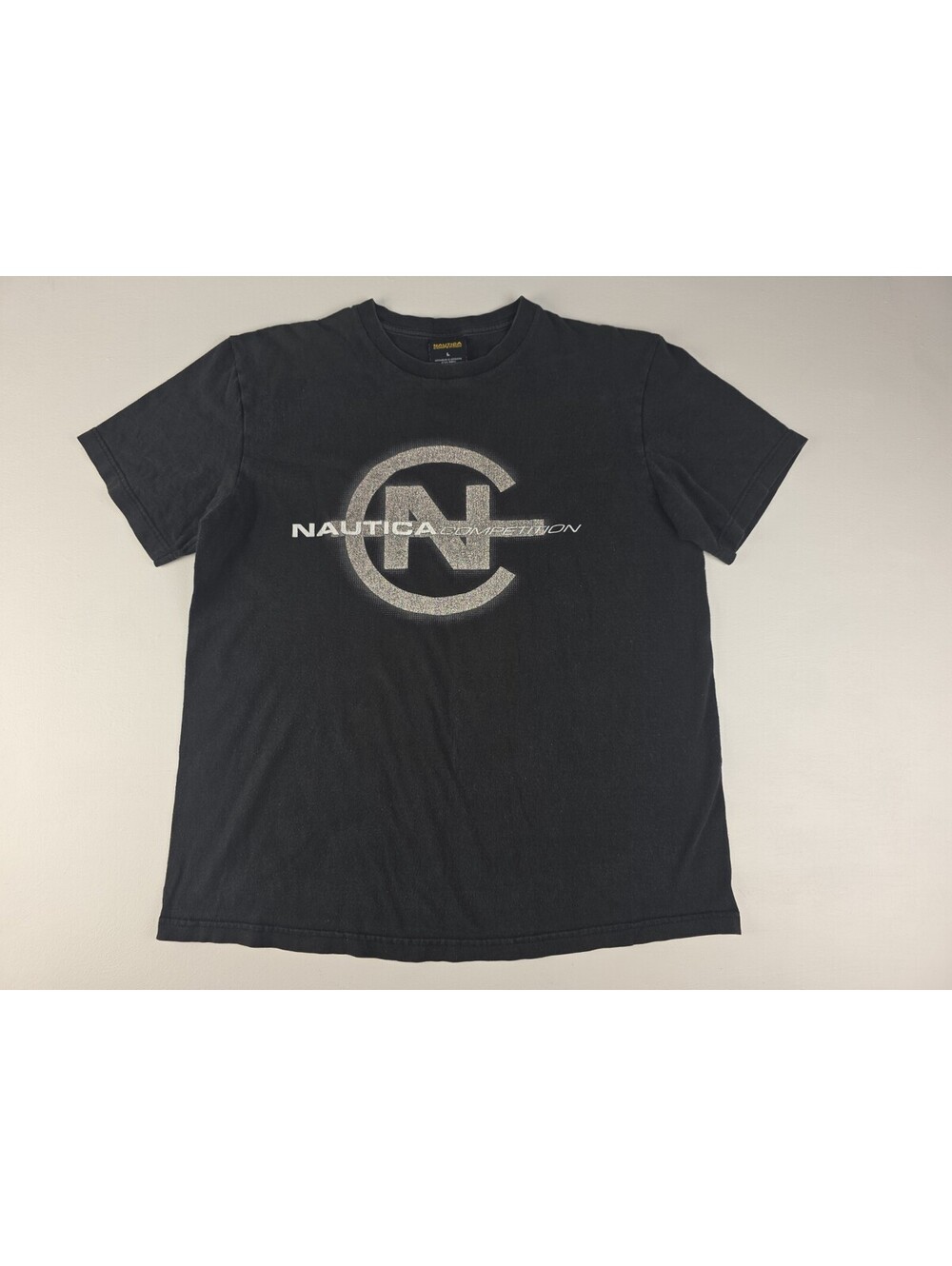 Vintage Nautica Competition Black T Shirt Size Large